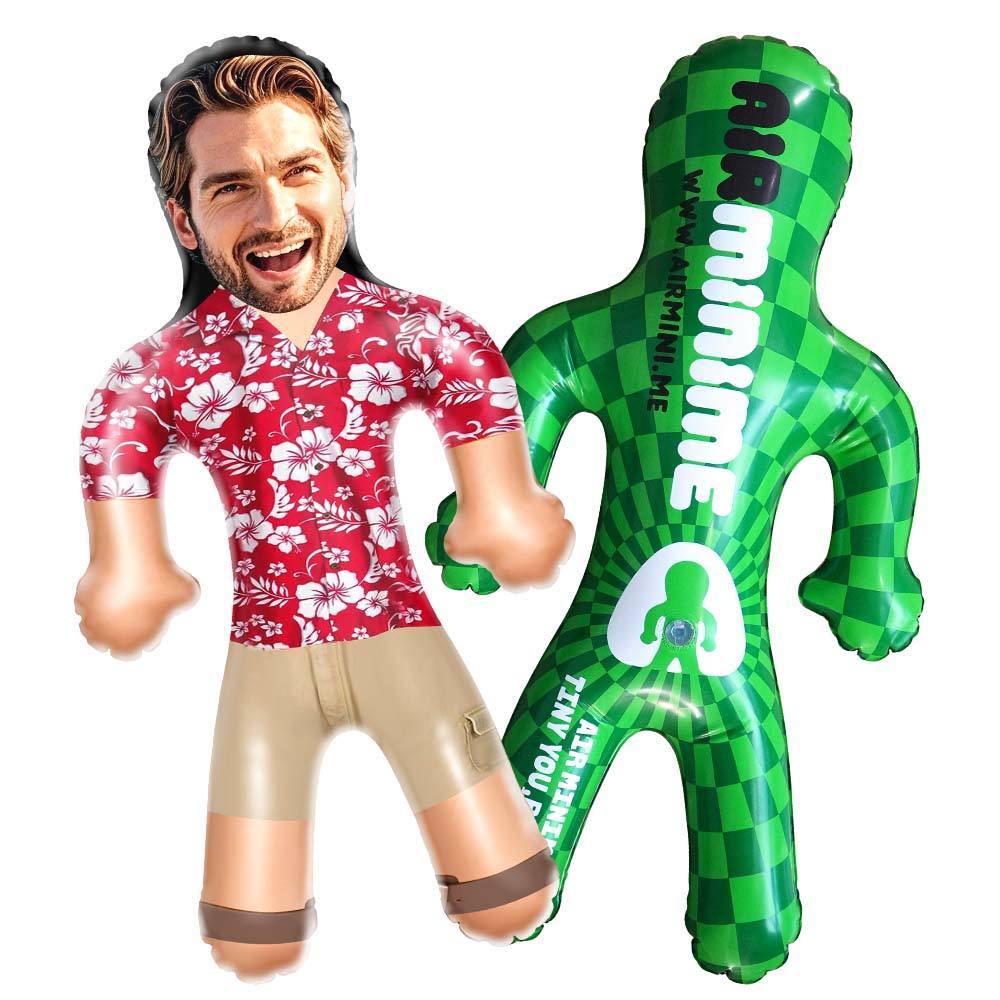 Custom Blow Up Dolls Flowers Red Hawaiian Shirt - Personalized Tropical Gifts - MyJigsawPuzzleAu