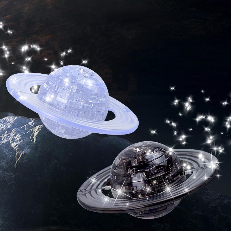 DIY Saturn 3D Puzzle Clear Jigsaw Puzzle Transparent Jigsaw Puzzles Gifts for Adults for Kids 40Pcs