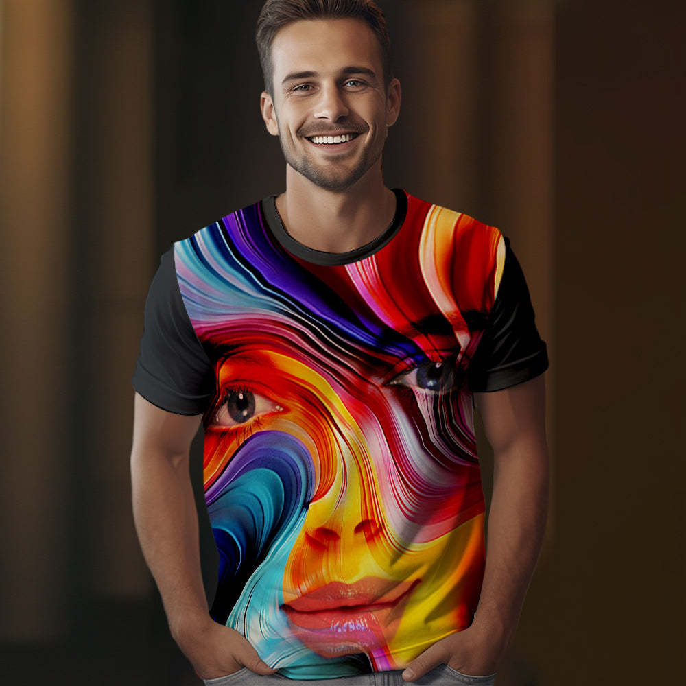 Custom Face T-shirt Personalised Photo T-shirt Gift For Women And Men Gifts for Girlfriend