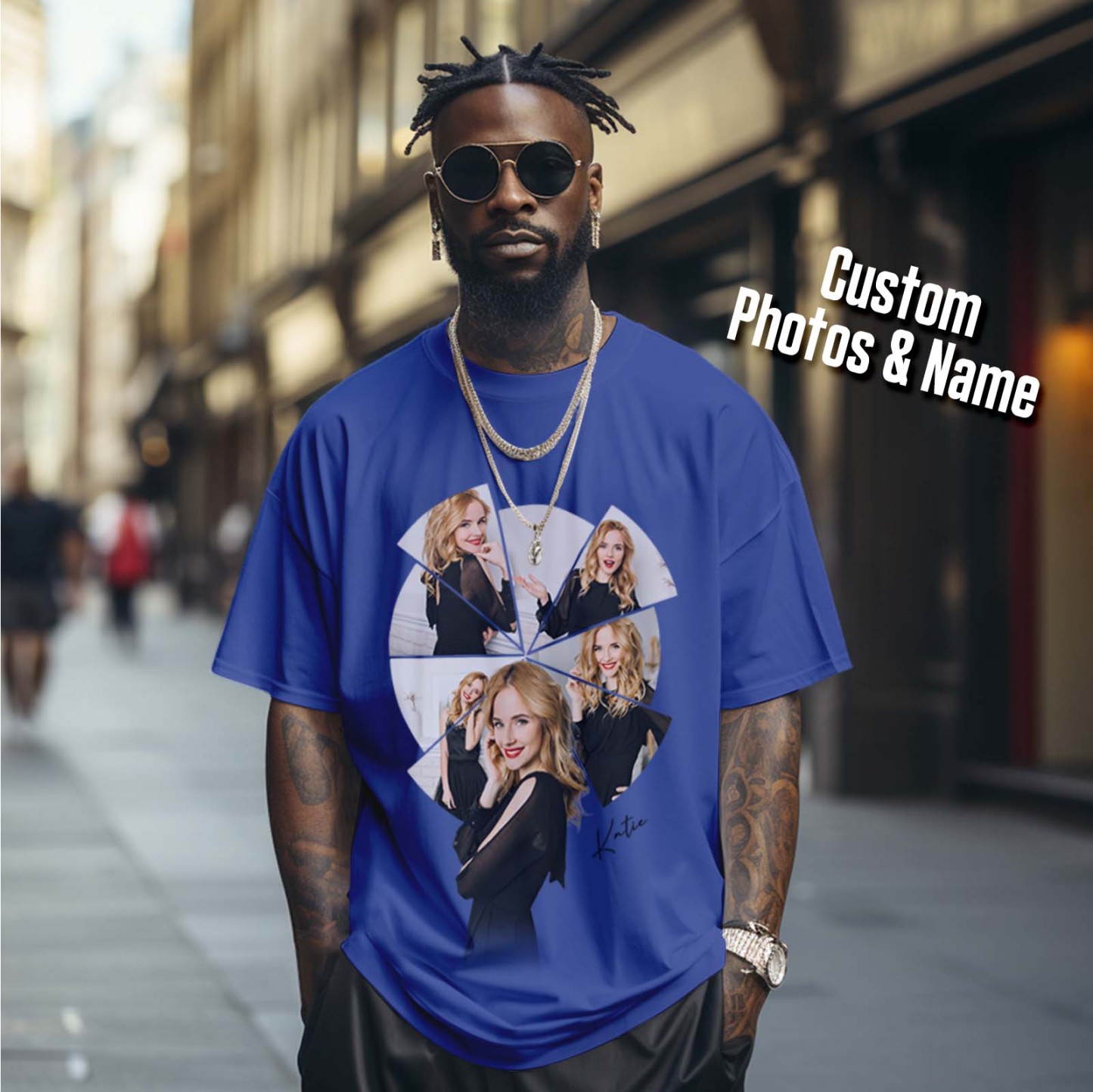 Custom Photo Printing T-shirt Personalized Your Girlfriend Boyfriend Photo T shirt - MyFacepajamasAU