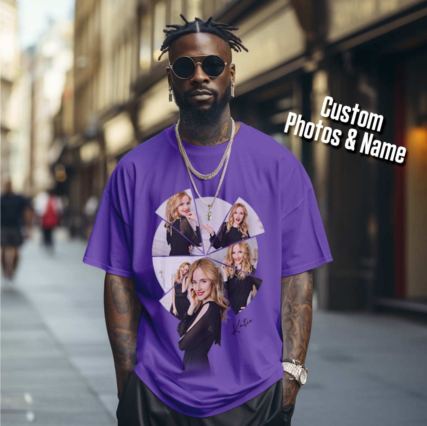 Custom Photo Printing T-shirt Personalized Your Girlfriend Boyfriend Photo T shirt - MyFacepajamasAU