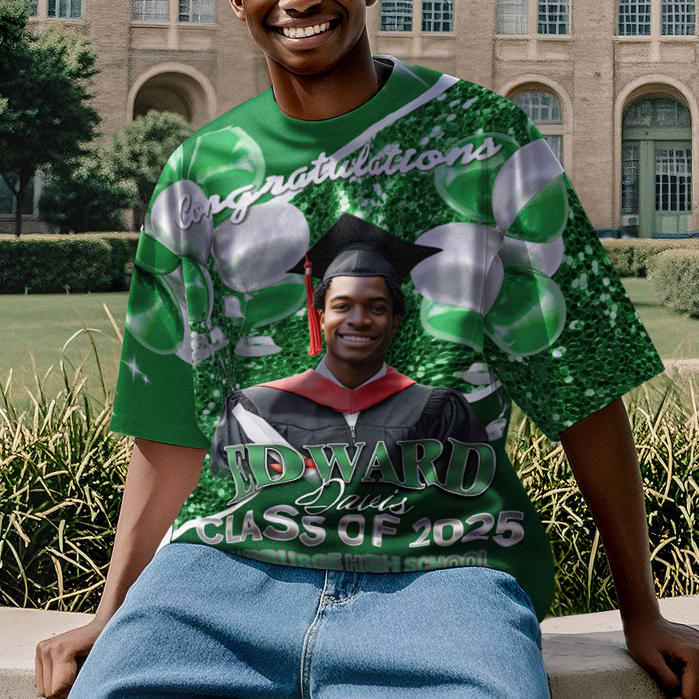 Personalized Photo 3D Graduation T-Shirt with Name & Year Gift - MyJigsawPuzzleAu