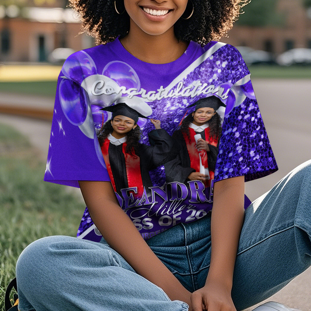 Personalized Photo 3D Graduation T-Shirt with Name & Year Gift - MyJigsawPuzzleAu