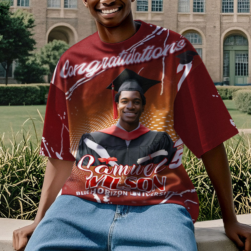 Custom 3D Graduation T-shirt Personalized Name & Year T-shirt Congratulate Gift for Him - MyJigsawPuzzleAu