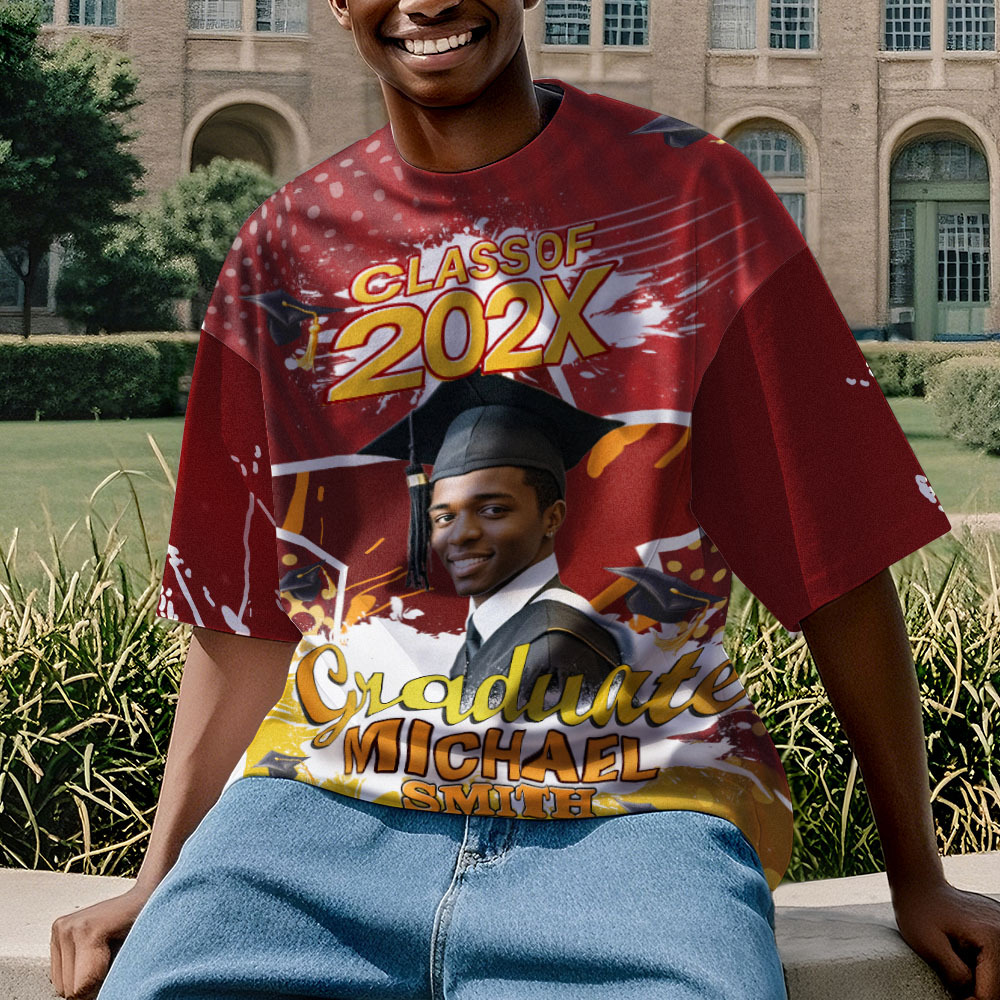 Custom 3D Graduation T-shirt Personalized Name & Year T-shirt Graduation Gift for Him - MyJigsawPuzzleAu