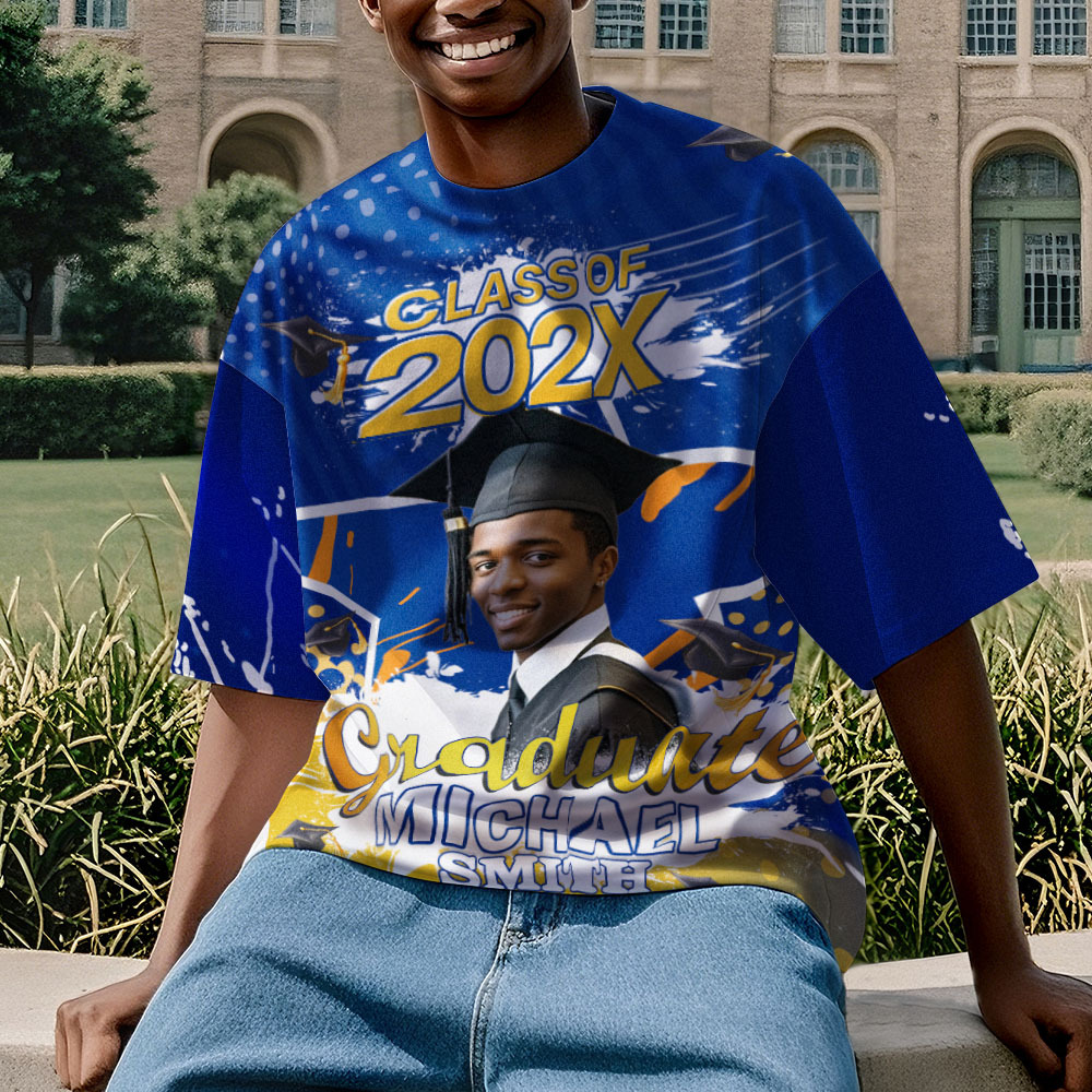Custom 3D Graduation T-shirt Personalized Name & Year T-shirt Graduation Gift for Him - MyJigsawPuzzleAu