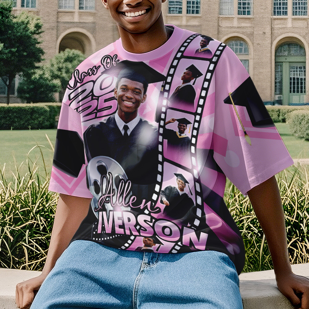 Custom 3D Graduation Shirt Personalized All Over Print Graduation T-Shirt with Name & Year - MyJigsawPuzzleAu