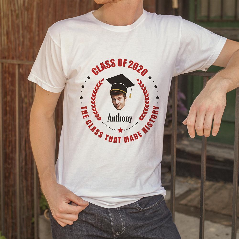 Custom Face T-shirt Graduation-The Class That Made History - MyJigsawPuzzleAu