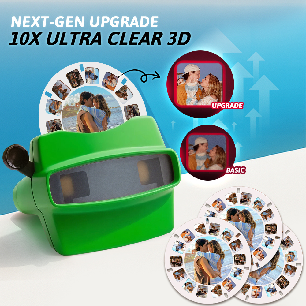 Custom Upgrade 3D Viewfinder and Reel – Personalized Gift with your own photos Text and Photo Viewer Multiple Films Available Valentine's Day Gifts - MyJigsawPuzzleAu