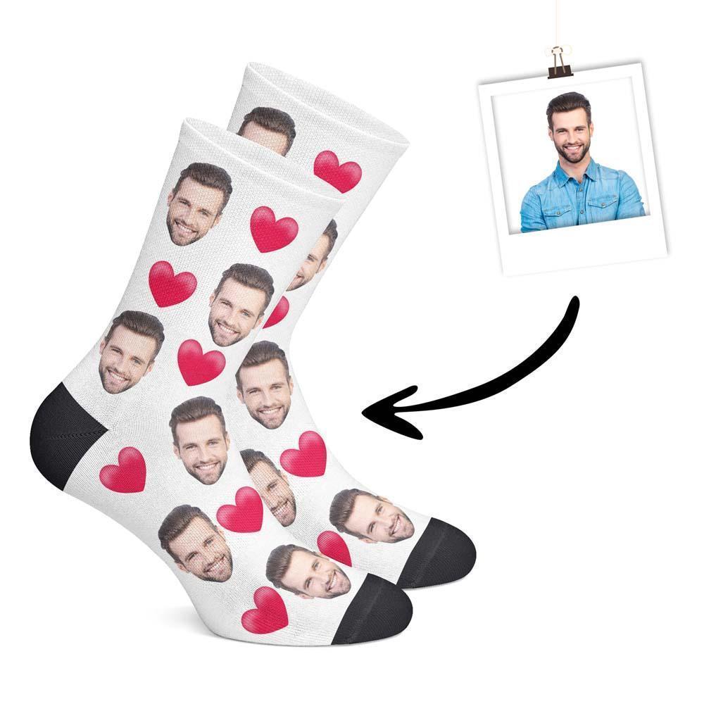 Custom Heart Socks - MyFaceBoxer