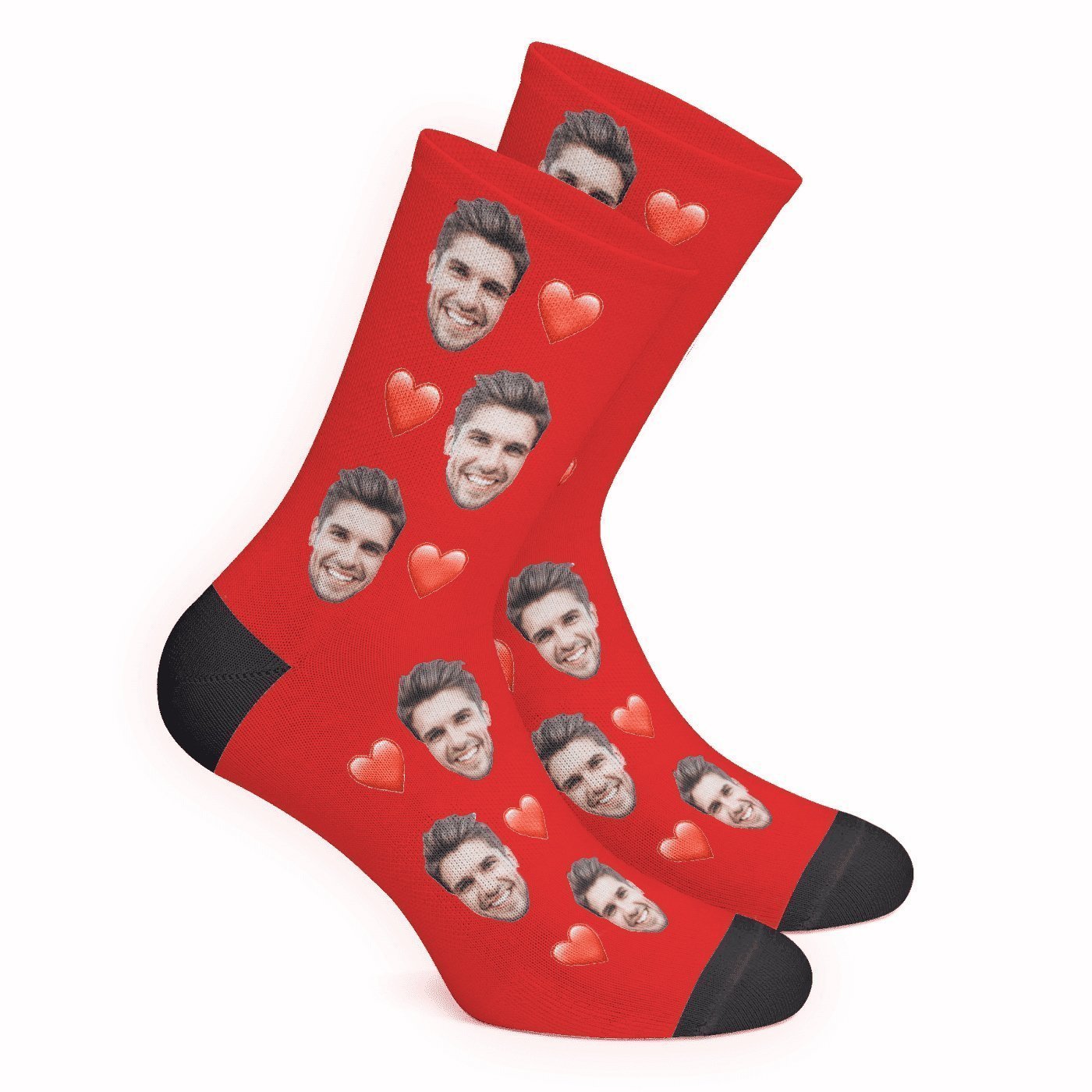 Custom Heart Socks - MyFaceBoxer