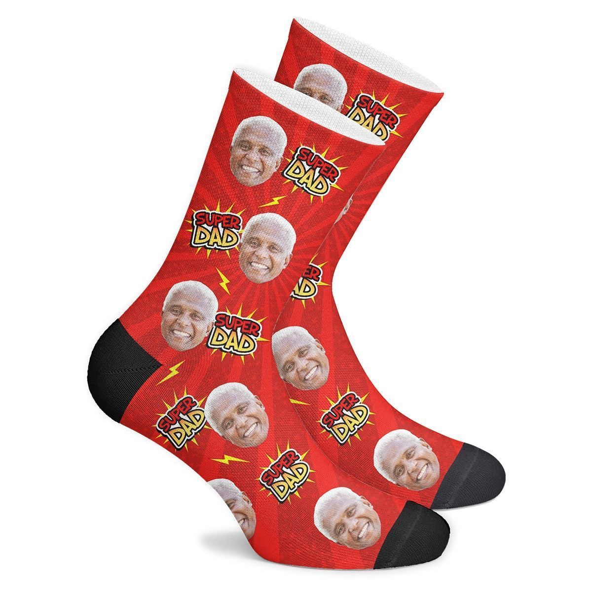 Super Dad Custom Face Socks - MyJigsawPuzzleAu