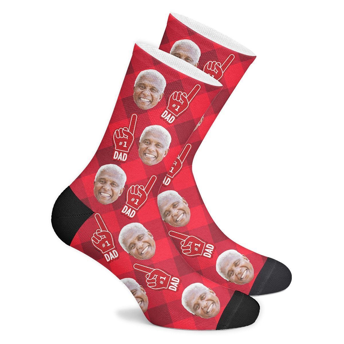 Dad Fan Custom Face Socks - MyJigsawPuzzleAu