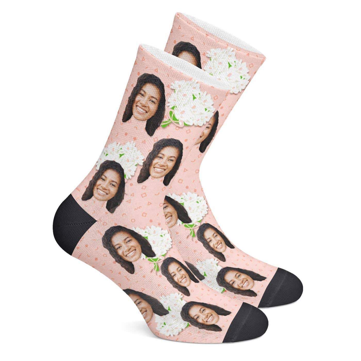 Custom Wedding Socks (Flowers) - MyJigsawPuzzleAu