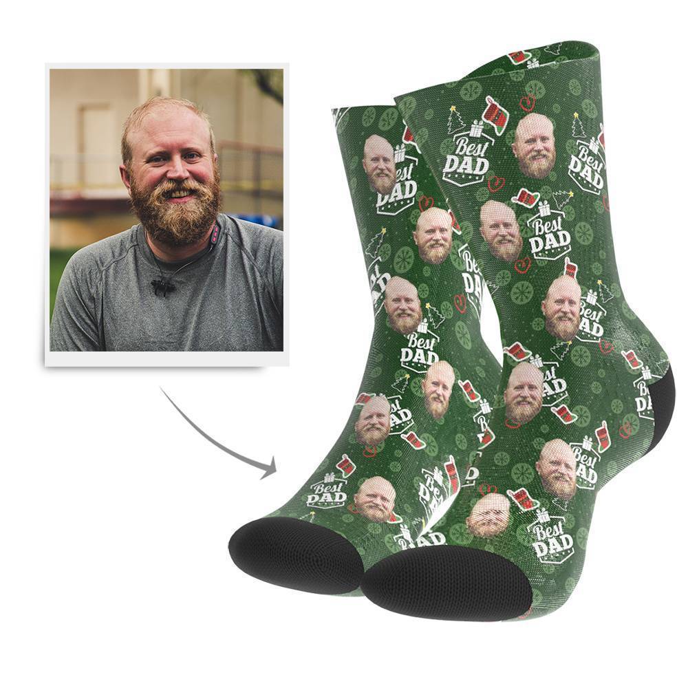 Christmas Gift Custom Face Socks (Dad) - MyJigsawPuzzleAu
