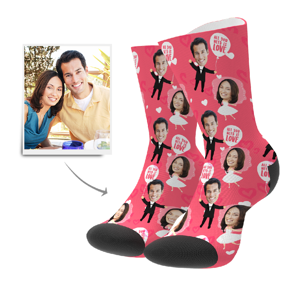 Custom Face Socks - Wedding Anniversary - MyJigsawPuzzleAu