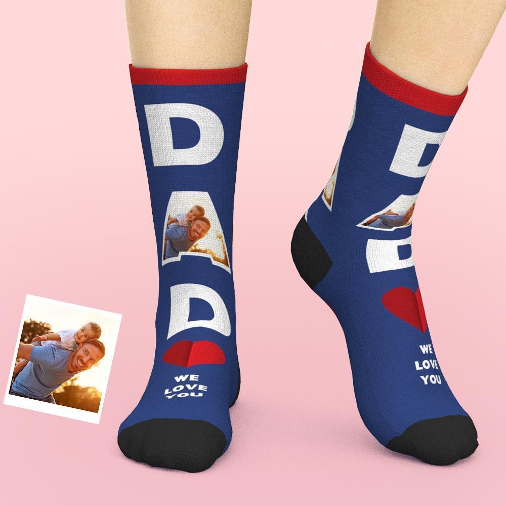 Custom Face Socks Dad We Love You Gifts For Dad - MyJigsawPuzzleAu
