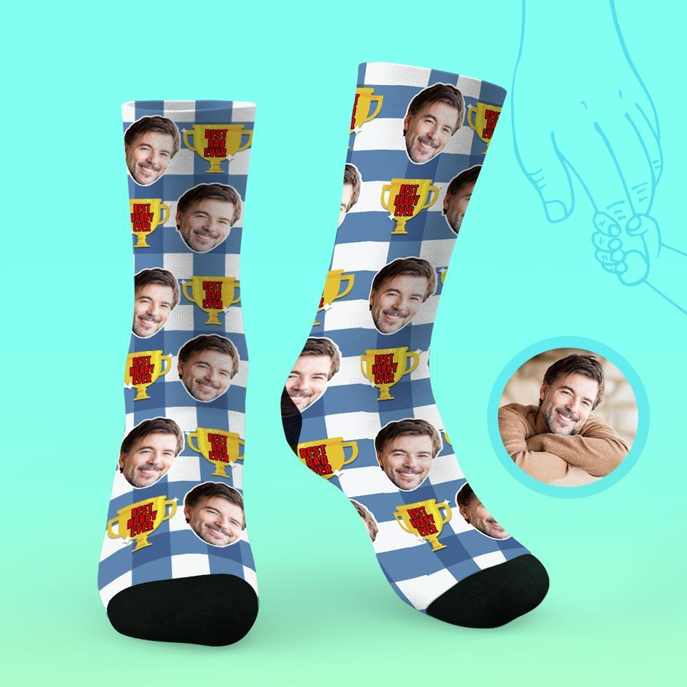 Custom Face On Socks Personalized Photo Socks Best Father's Gifts Idea - Best Dad Trophy - MyJigsawPuzzleAu