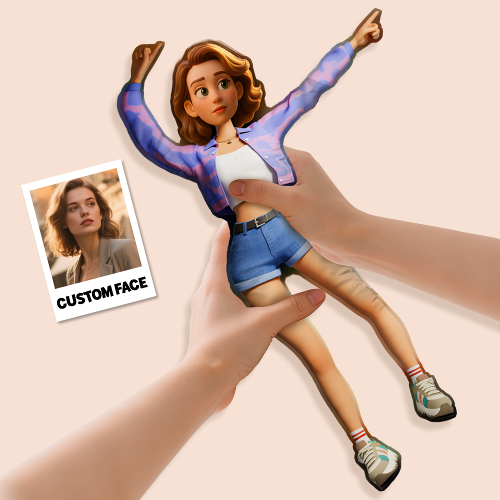 Custom Cartoon Face Twistable Doll Personalized Doll Keychain Custom Head-Only Mini Me Hilarious Character - MyJigsawPuzzleAu