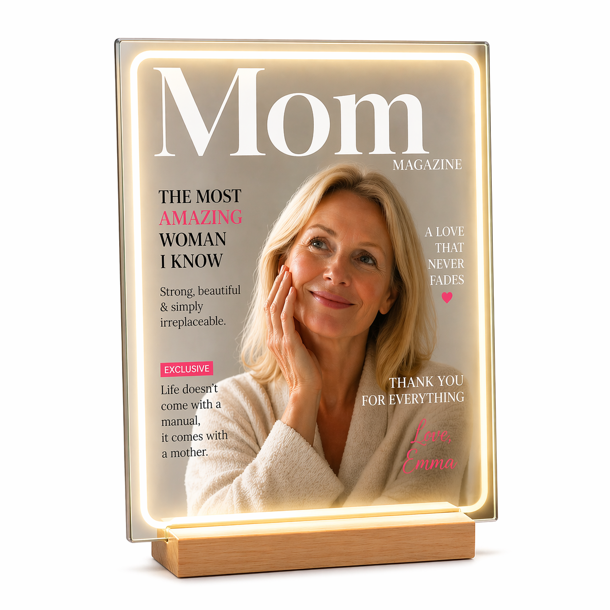 Custom Magazine Mirror Reminds Her She’s Loved Everyday Birthday Gift for Her - MyJigsawPuzzleAu