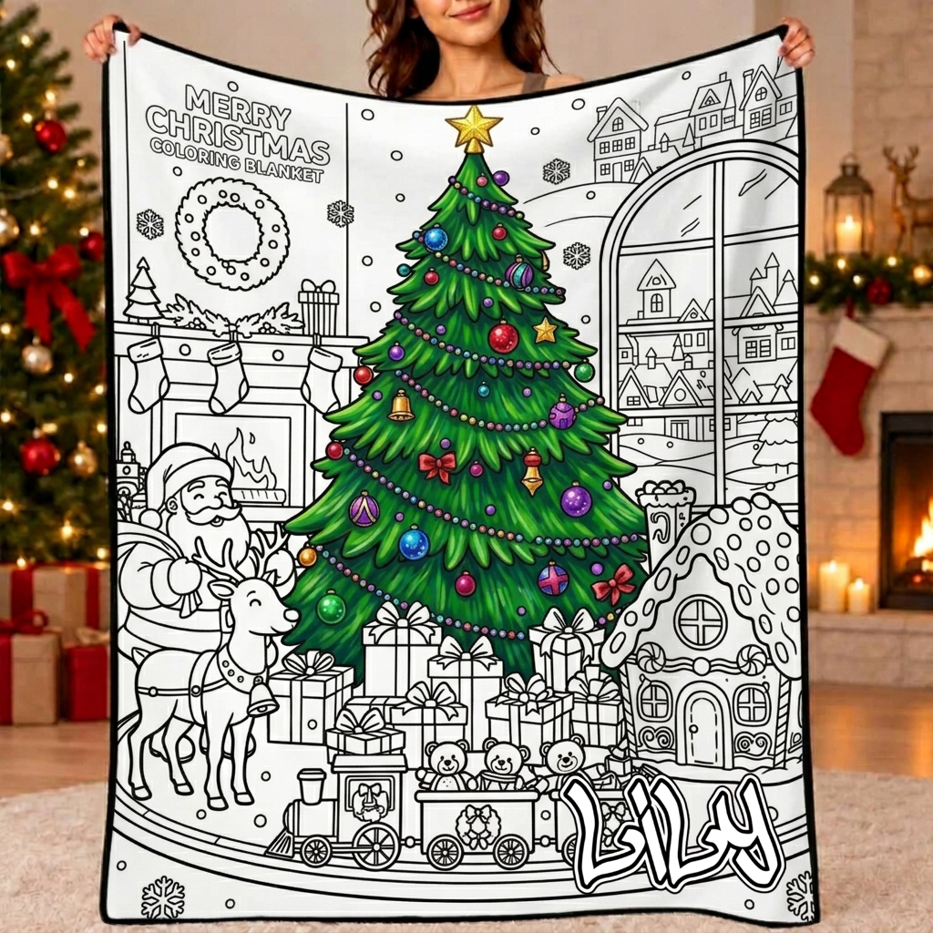 DIY Drawing Blanket (Optional 24-Color Marker Set) Create Your Art Blanket Washable Keepsake Blanket for Kids & Adults - MyJigsawPuzzleAu