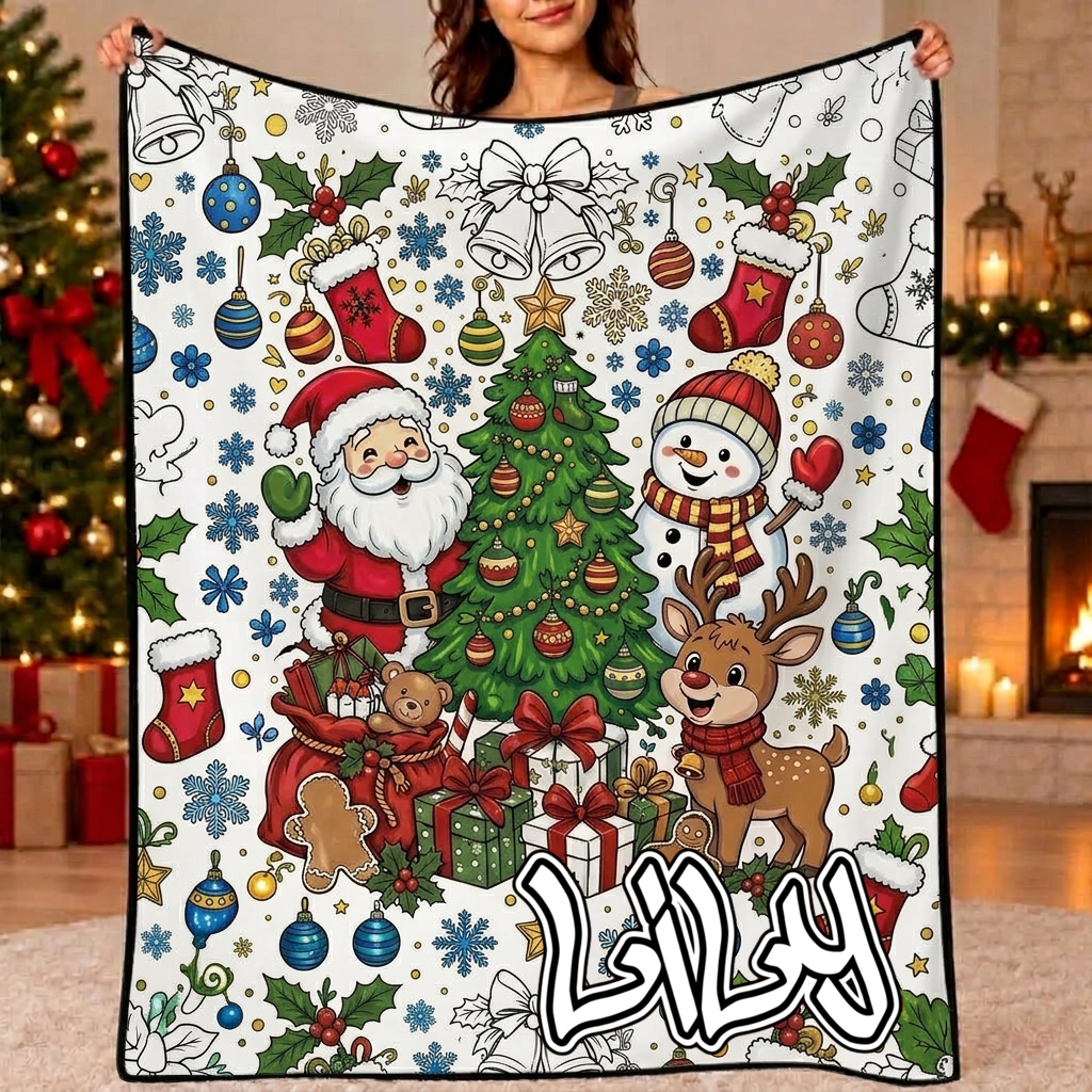 DIY Drawing Blanket (Optional 24-Color Marker Set) Create Your Art Blanket Washable Keepsake Blanket for Kids & Adults - MyJigsawPuzzleAu