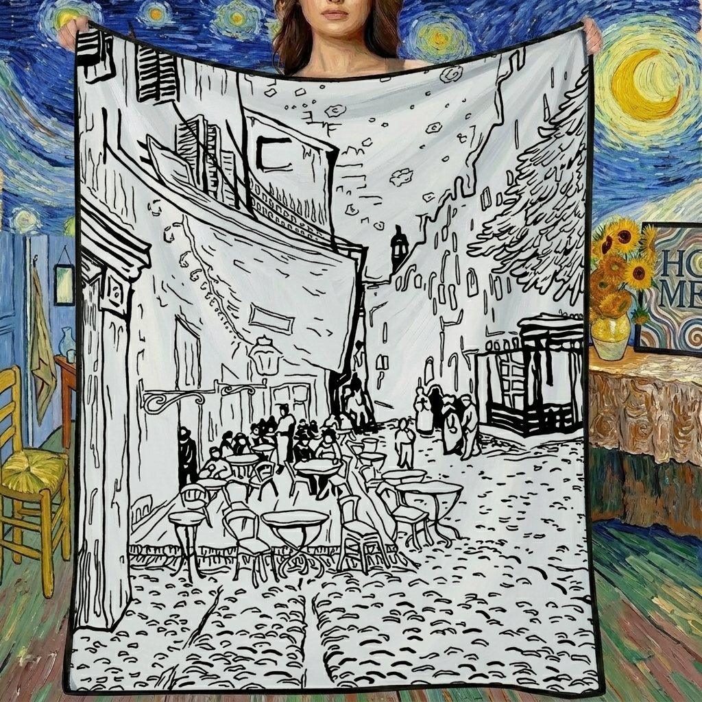 DIY Drawing Blanket with 24 Colors Markers, Doodle Your Own Blankets, Customizable Washable Paint & Play Blankets for Adults