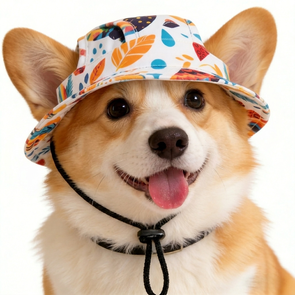 Pet Matching Bucket Hat for Pet Lovers, Dog & Cat Summer Hat Cute Ears Shade Sun Hat for Puppy - MyJigsawPuzzleAu