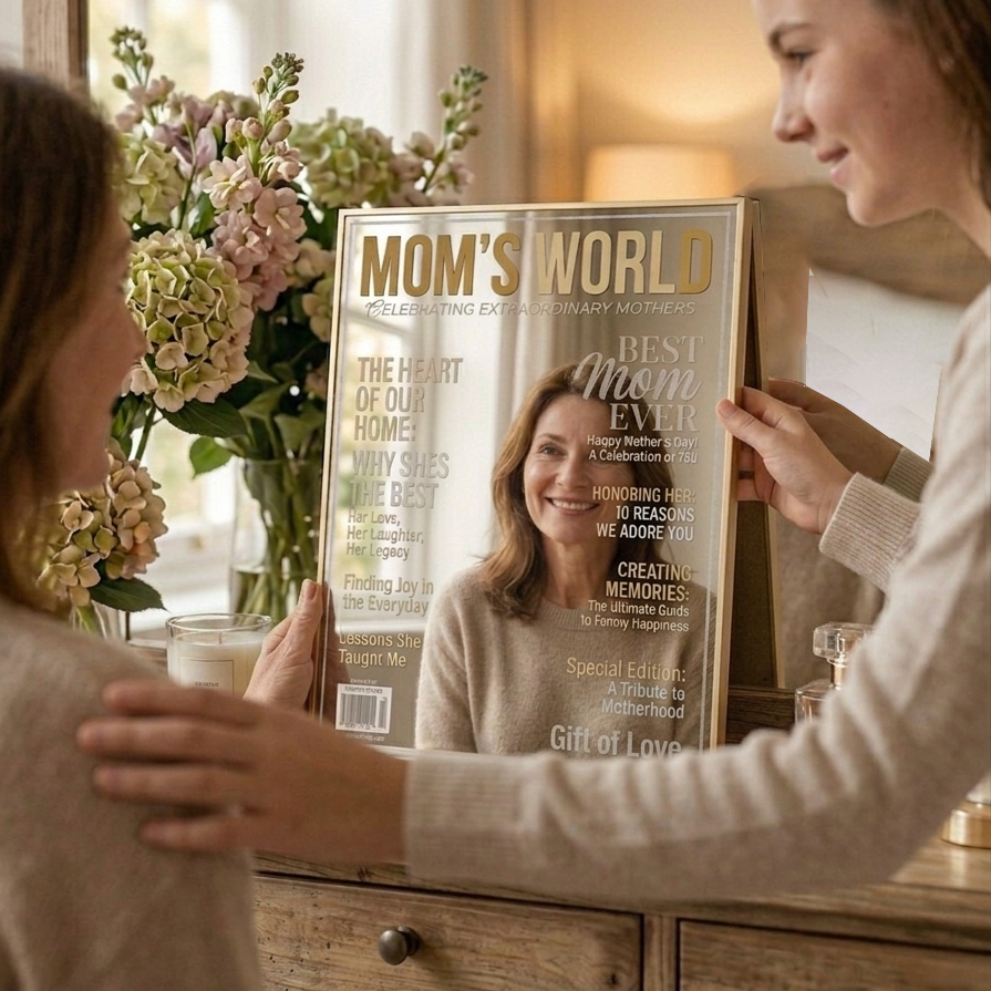 Personalized Magazine Mirror | Every Look Reminds Mom She’s Loved Mother's Day Gift for Mom - MyJigsawPuzzleAu