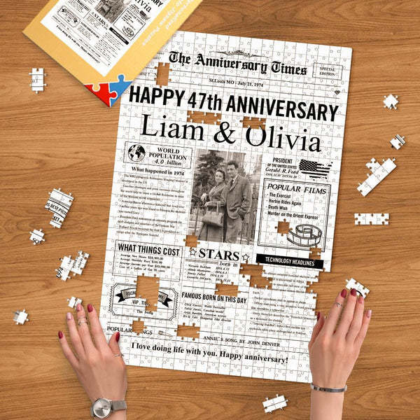 Mother's Day Gifts History News Custom Photo Jigsaw Puzzle Newspaper Decoration