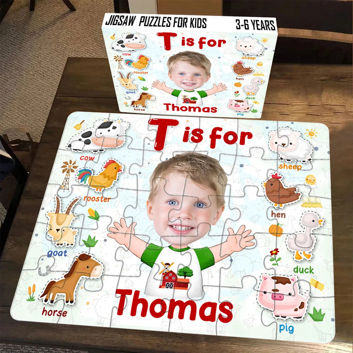 Jigsaw Puzzle Personalized Custom Photo Kid Play and Learn Puzzle Gift For Kids Trendy Personalized Photo Puzzle - MyJigsawPuzzleAu