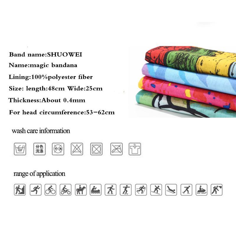 Tube Bandanas Headscarf Microfiber Bandana Headband Sports Headwear