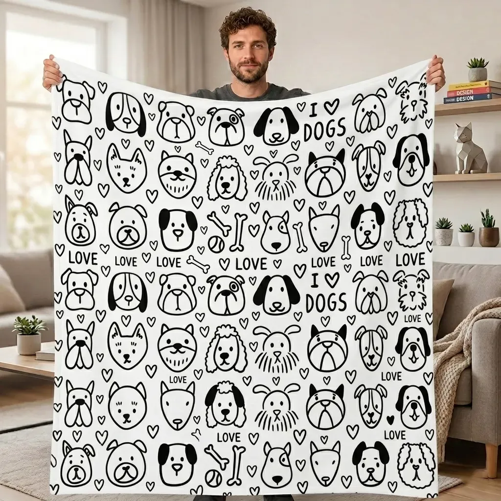 DIY Drawing Blanket with 24 Colors Markers, Doodle Your Own Blankets, Customizable Washable Paint & Play Blankets for Adults - MyJigsawPuzzleAu