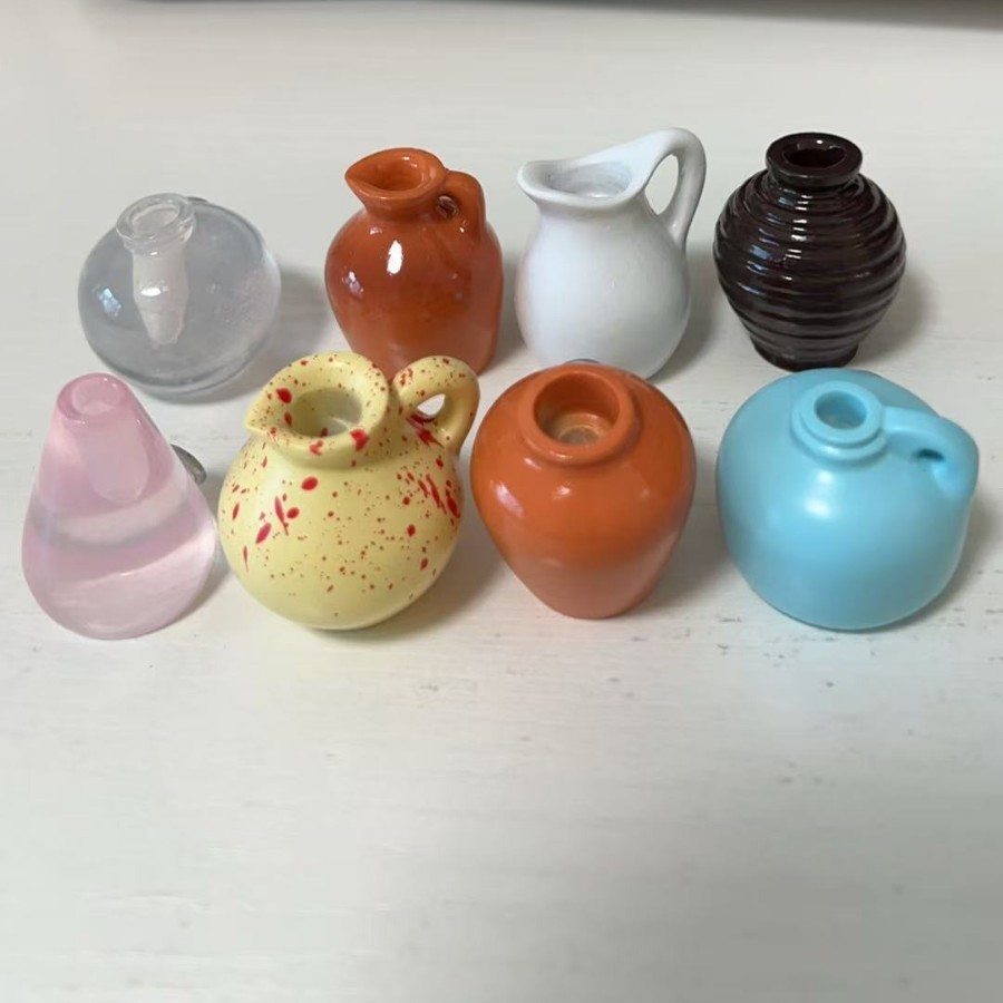 Cute Mini Resin Vase Magnets for Fridge Funny Small Plant Magnets for Refrigerator Decoration Kitchen Locker Kitchen Office (8 Pack) - MyJigsawPuzzleAu