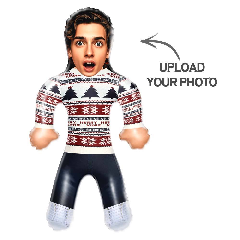 Custom Blow Up Doll Custom Face Christmas White Jumper Air Minime Doll Funny Inflatable Doll Christmas Gift - MyJigsawPuzzleAu