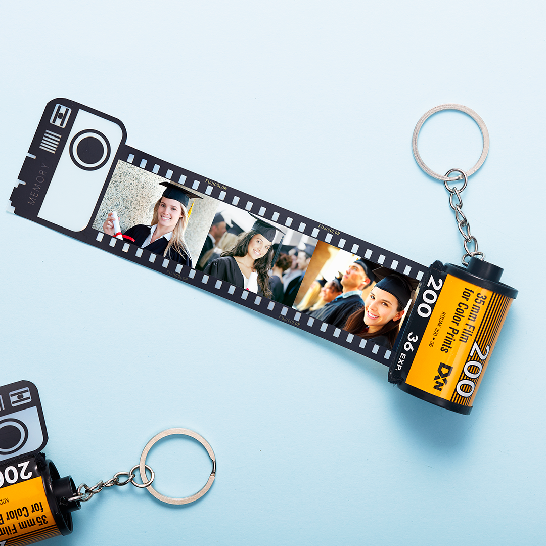 Custom Colorful Camera Roll Keyring - Graduation Momery Gift For Student - MyJigsawPuzzleAu