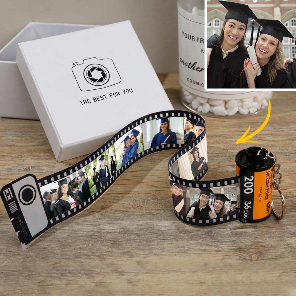 Custom Colorful Camera Roll Keyring - Graduation Momery Gift For Student