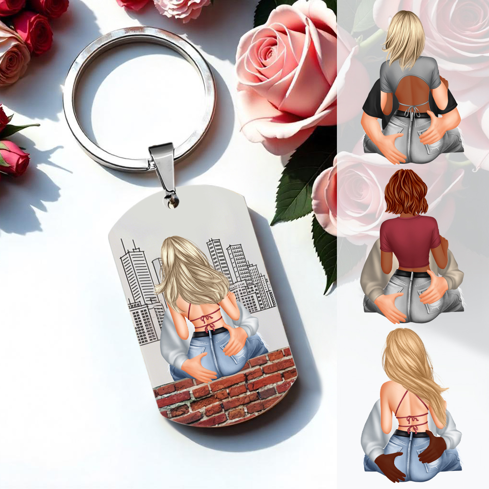 Custom Engraved Safe Driving Keychain Personalized Stainless Steel Car Accessory Gift for Dad Husband or Him Durable and Thoughtful Birthday & Anniversary Gift - MyJigsawPuzzleAu