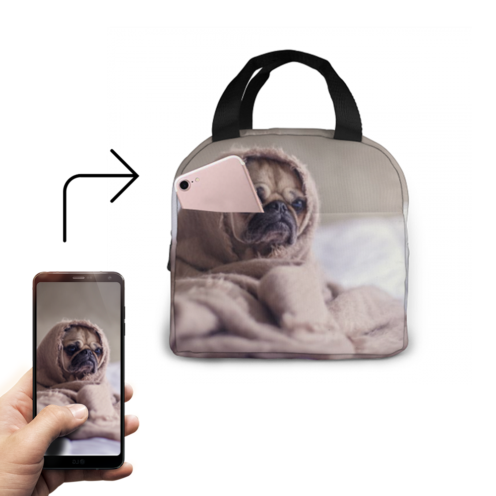 Personalized Photo Insulation Lunch Bag, Customized Lunch Box