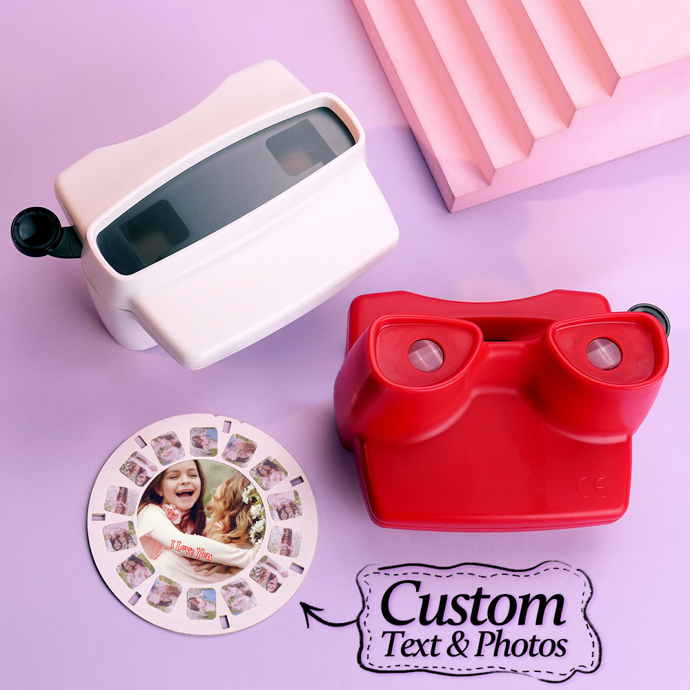 Custom 3D Viewfinder and Reel-Personalized Mother‘s Day Gifts Text and Photo Viewer with Your Own Photos for Mom