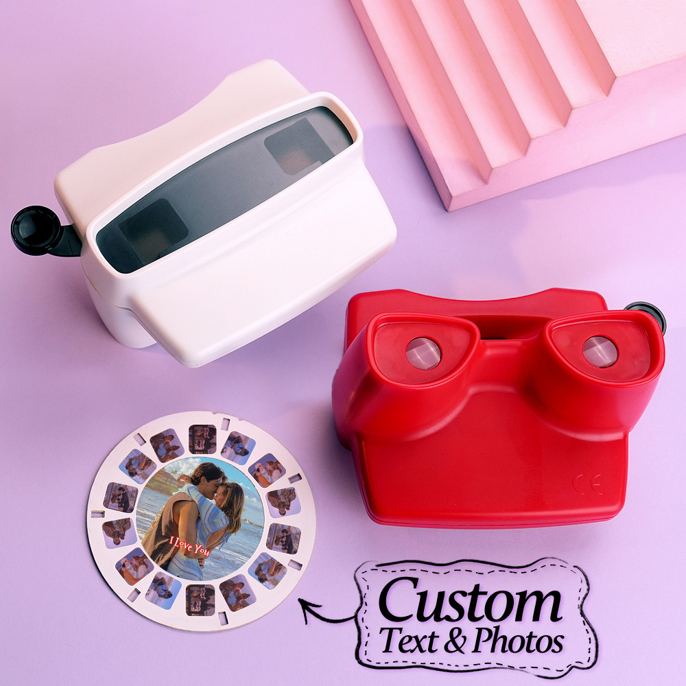 Custom 3D Viewfinder and Reel-Personalised Gifts Text and Photo Viewer with Your Own Photos