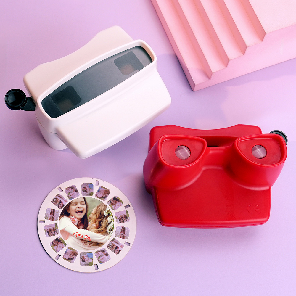 Custom 3D Viewfinder and Reel-Personalized Mother‘s Day Gifts Text and Photo Viewer with Your Own Photos for Mom