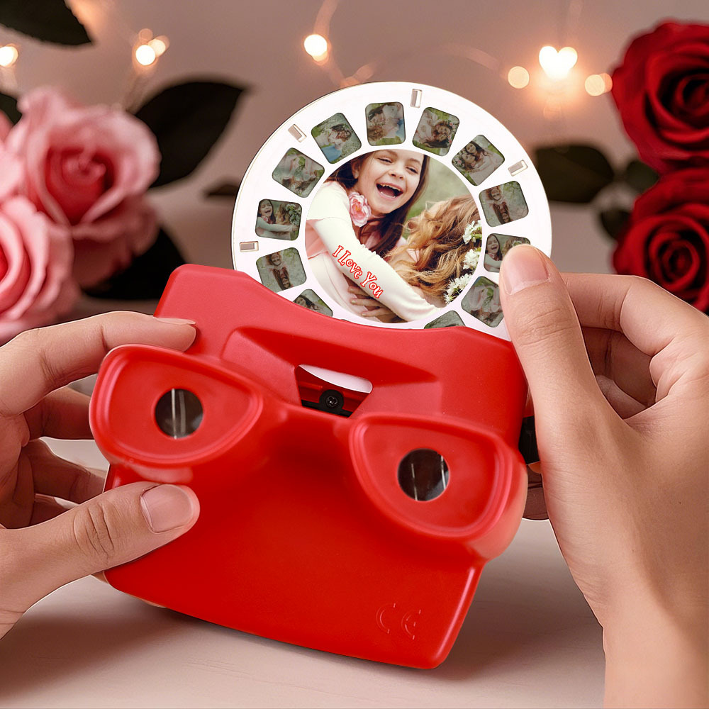 Custom 3D Viewfinder and Reel-Personalized Mother‘s Day Gifts Text and Photo Viewer with Your Own Photos for Mom