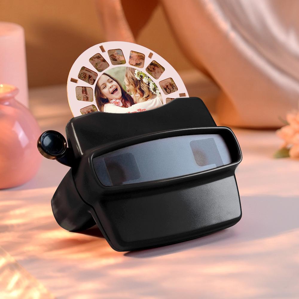 Custom 3D Viewfinder and Reel-Personalized Mother‘s Day Gifts Text and Photo Viewer with Your Own Photos for Mom