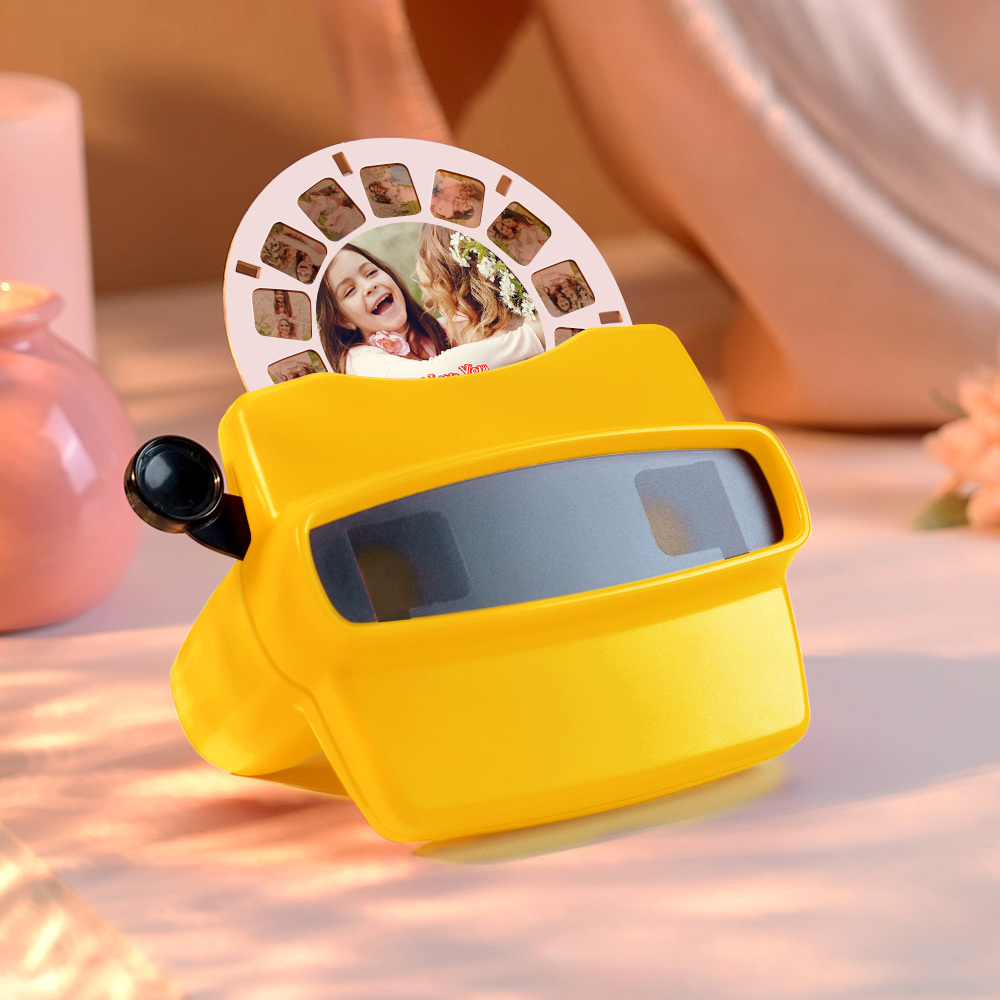 Custom 3D Viewfinder and Reel-Personalized Mother‘s Day Gifts Text and Photo Viewer with Your Own Photos for Mom