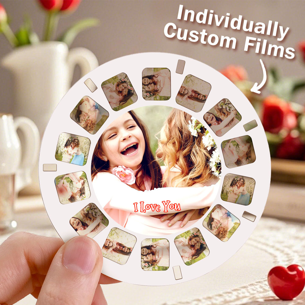 Custom 3D Viewfinder and Reel-Personalized Mother‘s Day Gifts Text and Photo Viewer with Your Own Photos for Mom