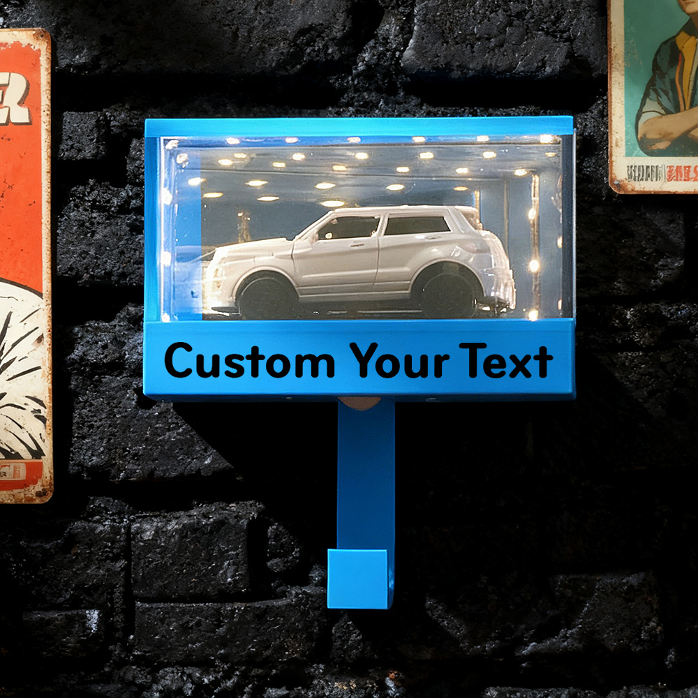Mini Illuminated Garage Key Holder for 1:64 Scale Cars Wall Mount Display Gift for Car Lovers - MyJigsawPuzzleAu