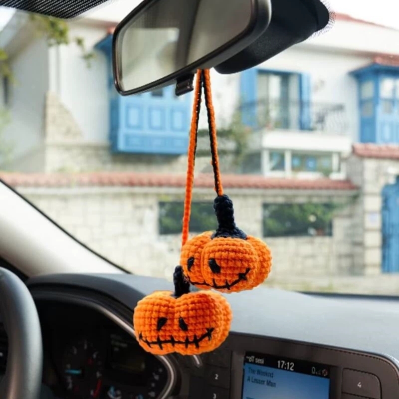 Crochet Bat Car Charm: Halloween Rearview Mirror Decoration - MyJigsawPuzzleAu
