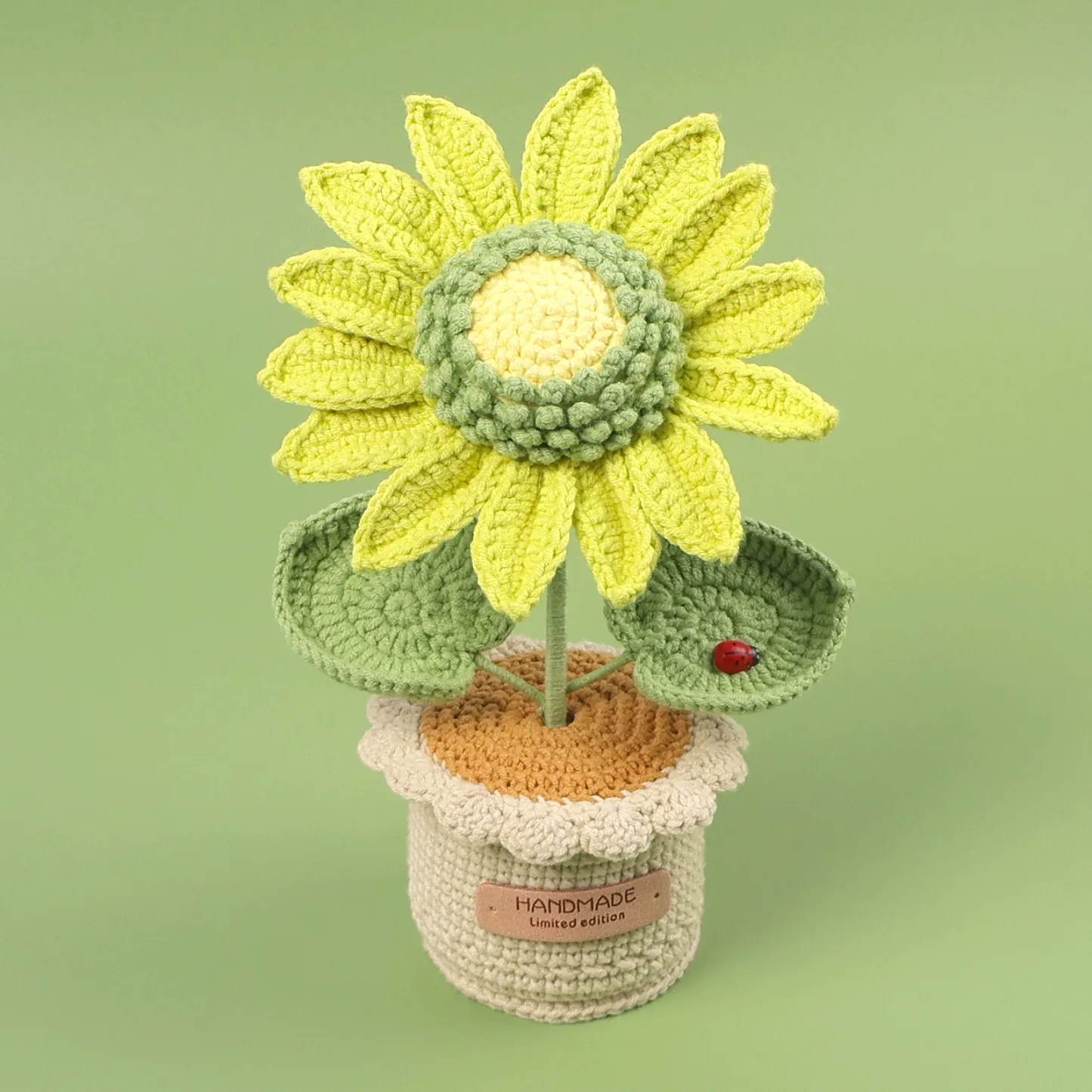 Handmade Crochet Rose Potted Plant Yarn Flower for Home Decor Gift - MyJigsawPuzzleAu