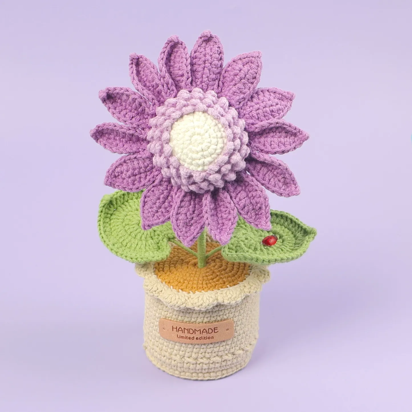Handmade Crochet Rose Potted Plant Yarn Flower for Home Decor Gift - MyJigsawPuzzleAu